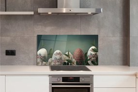 Szklany Panel Wielkanocne Liście i Kwiaty