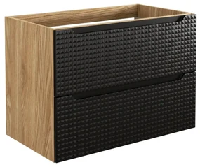 Szafka pod umywalkę LUXOR BLACK 82-80-2S 80cm dąb olejowany/czarna COMAD