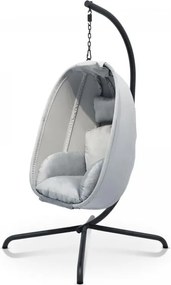 Fotel bujany podwieszany MIADOMODO szary, nośność 160 kg