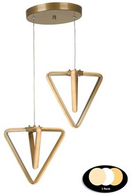 Metalowa lampa wisząca LED w kolorze brązu ø 20 cm Baris – Squid Lighting