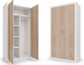Szafa młodzieżowa Seal 2-drzwiowa nowoczesna MDF biała 190 cm
