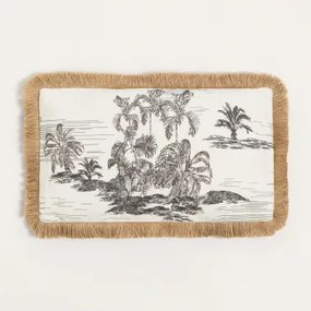 Prostokątny Poduszka 30x50 Cm Z Bawełny Diwas Jasnoszary Taupe - Sklum