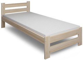 Drewniane Łóżko Jednoosobowe Z Materacem 90X200 W3-G39