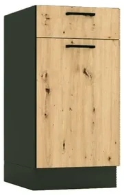 Szafka kuchenna stojąca ANIKA D40S/1 P/L grafitowa/dąb artisan STOLKAR