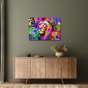 Obraz - obraz 3D lwa (70x50 cm)