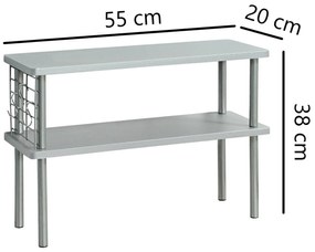 Półka kuchenna na przyprawy i przybory, 2 poziomy, KESPER