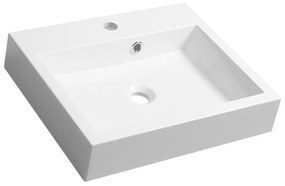 Sapho - Umywalka nablatowa ORINOKO 50x42 cm marmur/biały