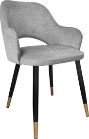 Krzesło Milano tkanina VOGUE noga metalowa elegancki komfort wnętrza : Kolor nogi - Czano-złota stożek, Kolor tkaniny - VOGUE - VOGUE 14, Typ siedziska - Siedzisko stałe