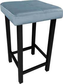 Taboret KLASYK tkanina Welur stelaż metalowy : Kolor Stelaża - Czarny , Kolor tkaniny - VELVET - BL06, Typ tkaniny - Velvet, Wysokość - 60 cm