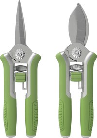 Outsunny Zestaw narzędzi ogrodowych 2 szt. Narzędzia ogrodowe ze stali nierdzewnej z nożycami i sekatorem Zielony+Srebrny