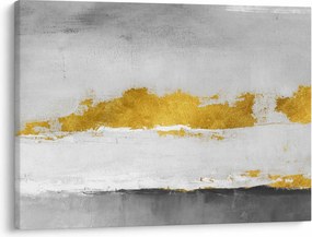Obraz - Złote i szare pociągnięcia (70x50 cm)