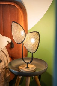 Lampa dekoracyjna OLME, rattanowa plecionka, wys. 44 cm