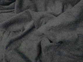 PrzytulneMieszkanie.pl Frotowe prześcieradło MOLTON antracytowe 180 x 200 cm