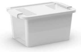 Biały plastikowy pojemnik z pokrywką 36,5x26x19 cm Bi-Box S – KIS