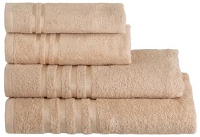 Beżowy bawełniany ręcznik kąpielowy frotte 70x140 cm Simple – Casa Selección