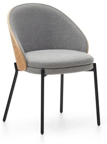 Szare/w naturalnym kolorze krzesło Eamy – Kave Home
