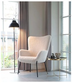 Biały fotel ze sztucznym futerkiem House Nordic Glasgow