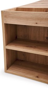 Prostokątna ława z dodatkowymi półkami dąb artisan 100/55/42 MURCIA