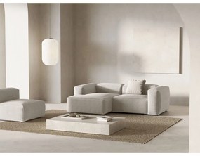 Beżowy sztruksowy narożnik (lewostronny/z szezlongiem) Bergano – Cosmopolitan Design