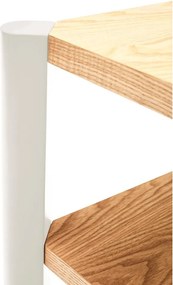 Kremowy/w jasnym naturalnym kolorze regał w dekorze dębu 126x59x43 cm Bona – Teulat