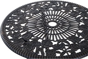 Outsunny Zestaw Mebli Ogrodowych 3częściowy Stół z Krzesłami Komplet Balkonowy Brązowy Elegancki Design | Aosom PL