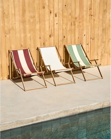 Czerwony drewniany leżak ogrodowy Vilara – Kave Home