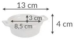 Naczynia do zapiekania z porcelany, 3 sztuki