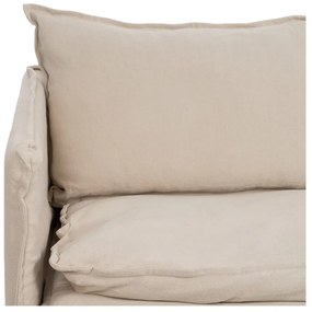 Kremowa lniana sofa 180 cm – Ixia
