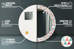 Geometryczny wzór Lustro dekoracyjne okrągłe