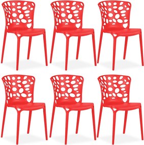 Krzesło ogrodowe 47x83x47 cm czerwone