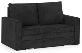 MEGA OKAZJA Sofa 2os rozkładana COMA z funkcją spania CZARNA Tkanina DOT100 Czarny