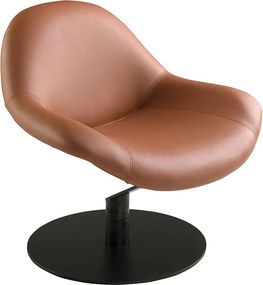 Brązowy fotel obrotowy ze sztucznej skóry 5116 ANGEL CERDA