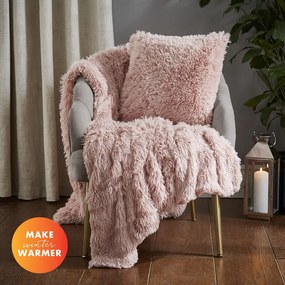 Różowa narzuta z mikropluszu na łóżko dwuosobowe 245x280 cm Cuddly – Catherine Lansfield