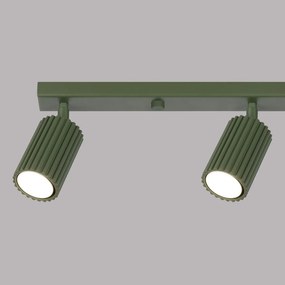 Listwa oświetleniowa 4-punktowa KARBON 4L zielona oliwkowa ryflowana SOLLUX  LIGHTING