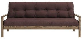 Ciemnobrązowa rozkładana sofa 205 cm Knob – Karup Design