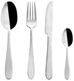 Sztućce 24 szt. ze stali nierdzewnej w kolorze srebra Mirror – Orion