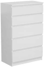 Biała minimalistyczna komoda z szufladami 60 cm - Vinter 4X