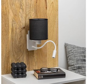 Brilagi - LED Kinkiet NUBILA 1xE27/25W/230V + LED/3W biały/czarny