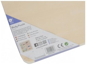 Classic world tablica edukacyjna ciało ludzkie układanka klocki puzzle dla dzieci dopasuj montessori 19 el.