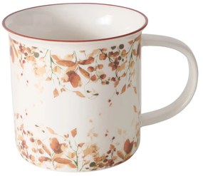 Kubek porcelanowy z kolorową obwódką, BERNADA, 320 ml