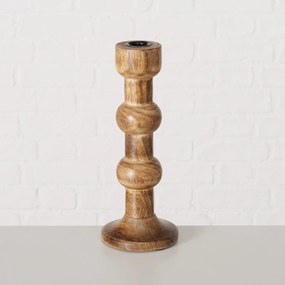 Drewniane świeczniki rzeźbione BUBBLES, 2 sztuki