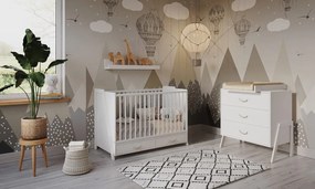 2w1 Luna 120/60 Łóżeczko i Biurko białe