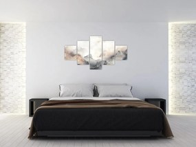 Obraz - Górska abstrakcja z teksturą marmuru (125x70 cm)