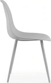 Krzesło do kuchni OSAKA plastikowe, jasnoszare