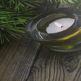 Obraz - świeca bożonarodzeniowa (z zegarem) (90x30 cm)