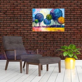 Obraz drzew kopułowych, obraz olejny (70x50 cm)