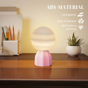 Zestaw lamp biurkowych HOMCOM w wyglądzie planetarnym, 3 kolory, USB, tworzywo, Biały