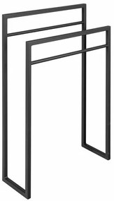 SAPHO Ska301 Ska stojak na ręczniki 55 x 79 x 20 cm, czarny matowy