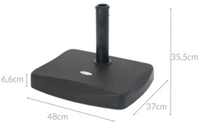 Stojak pod parasol ogrodowy, betonowa podstawa, 22 kg