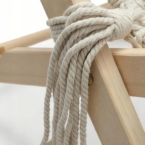 Drewniany leżak ogrodowy składany Coral HC-2501, styl boho